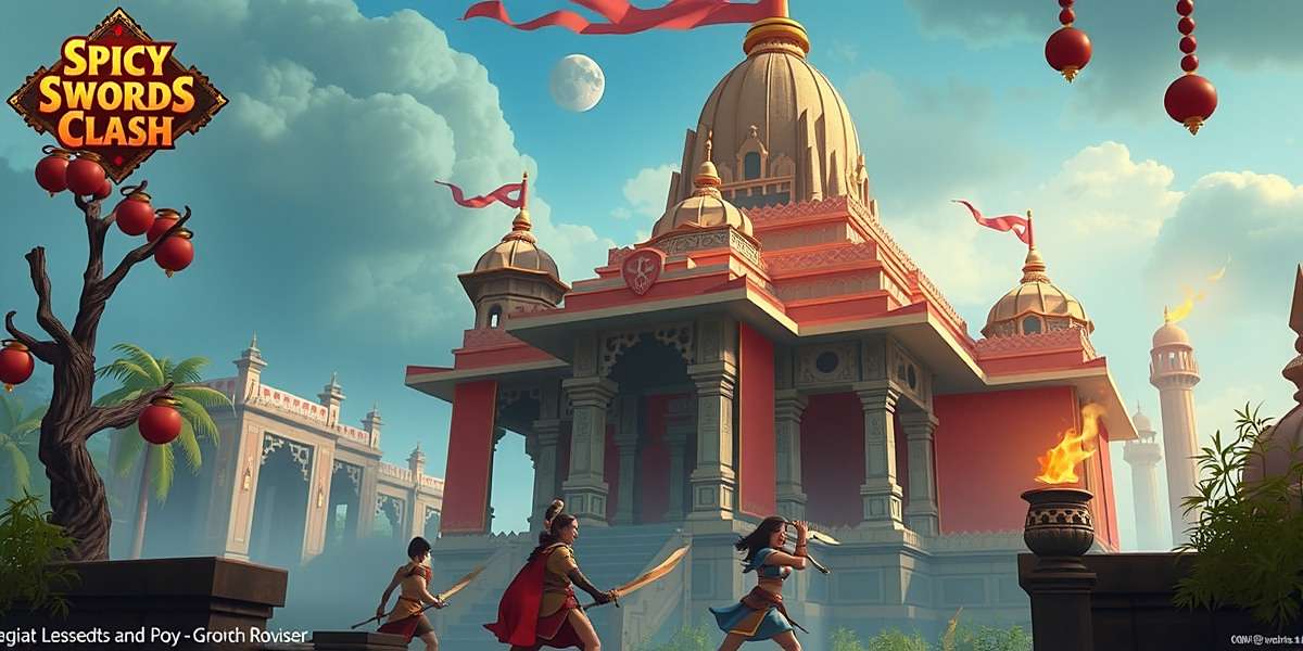 Spicy Swords Clash Open World Environment Spicy Swords Clash open world showing an Indian temple complex