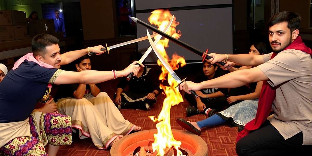Spicy Swords Clash Community Meetup Spicy Swords Clash community meetup in Mumbai with players in traditional attire