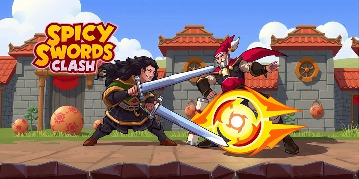 Spicy Swords Clash Combat Gameplay Spicy Swords Clash gameplay showing combat between two warriors